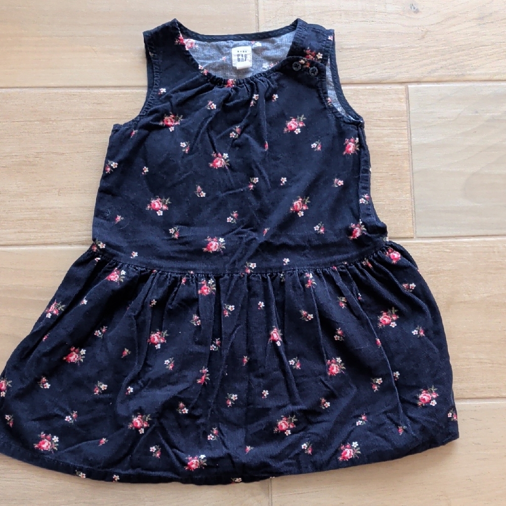 GAP Black Floral Kids Dress